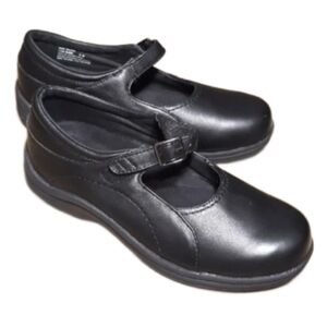 P.W. Minor Black Leather Orthopedic Mary Janes - Women's Size 8W Shoes